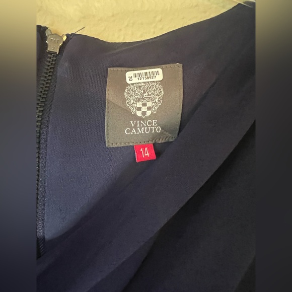 VINCE CAMUTO Women's Formal Sleeveless Navy Sheath Dress Size 14 - Picture 9 of 10